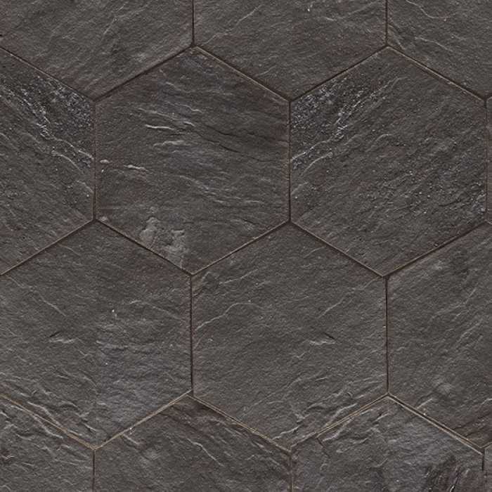 Клинкерная брусчатка Muhr №15 Schwarz-bunt edelglanz, гексагон 200x20 мм