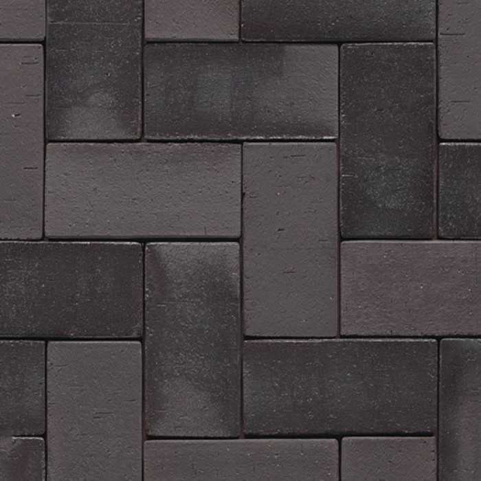 Клинкерная брусчатка Muhr №15 Schwarz-bunt edelglanz, 200x100x52 мм